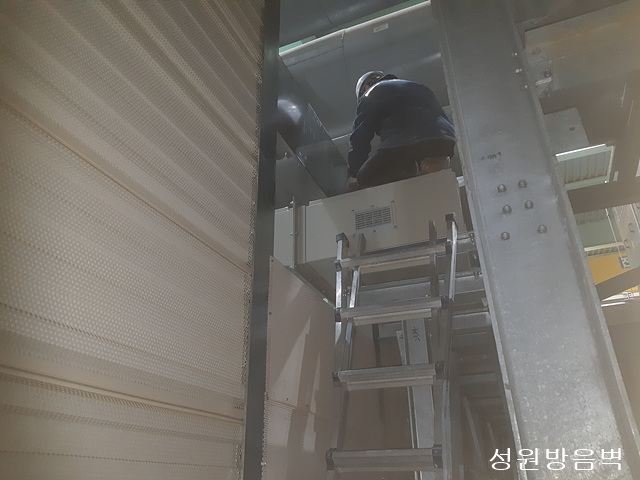 GE_LNG 터빈발전기 방음에 적용한 NH고흡음방음판 흡음0호 NRC1.0이상 제품