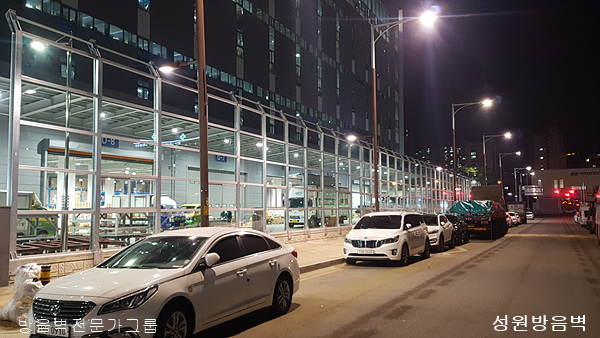 군포-크레텍-물류센터-투명방음벽-설치